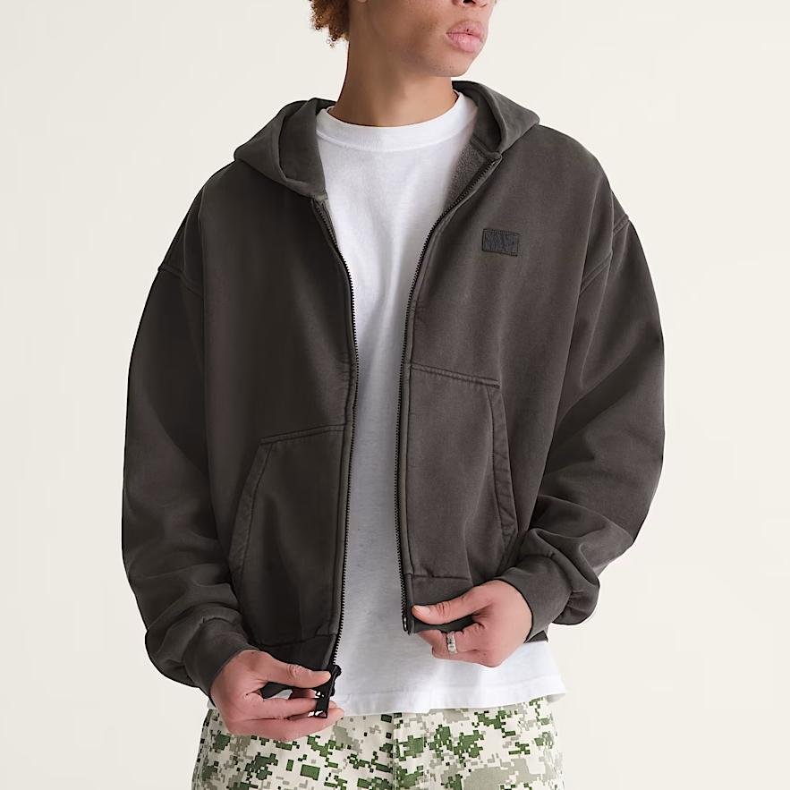 Vans Premium Warm Fleece Zip Loose Long Sleeve Hoodie Men hoodies VN000T78EMV