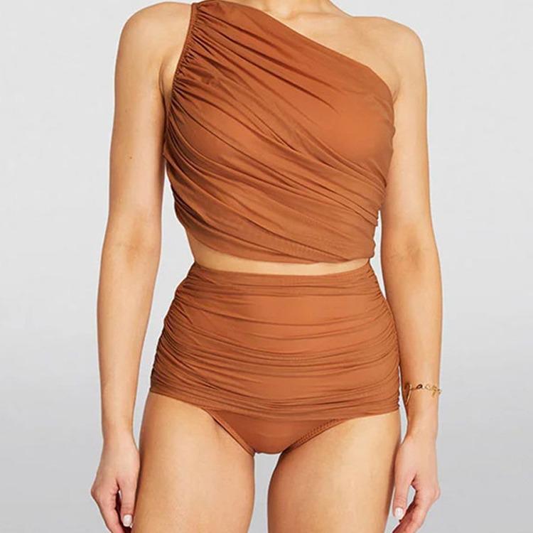 

Popular Women s Solid Halter Neck Backless Bikini Swimwear One Size