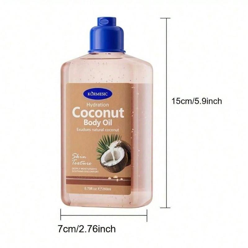 Natural Coconut Body Oil for Skin Hydration Deep Moisturizing Nourishing Dry Skin Care 24hr Long Lasting Coconut Oil for Body