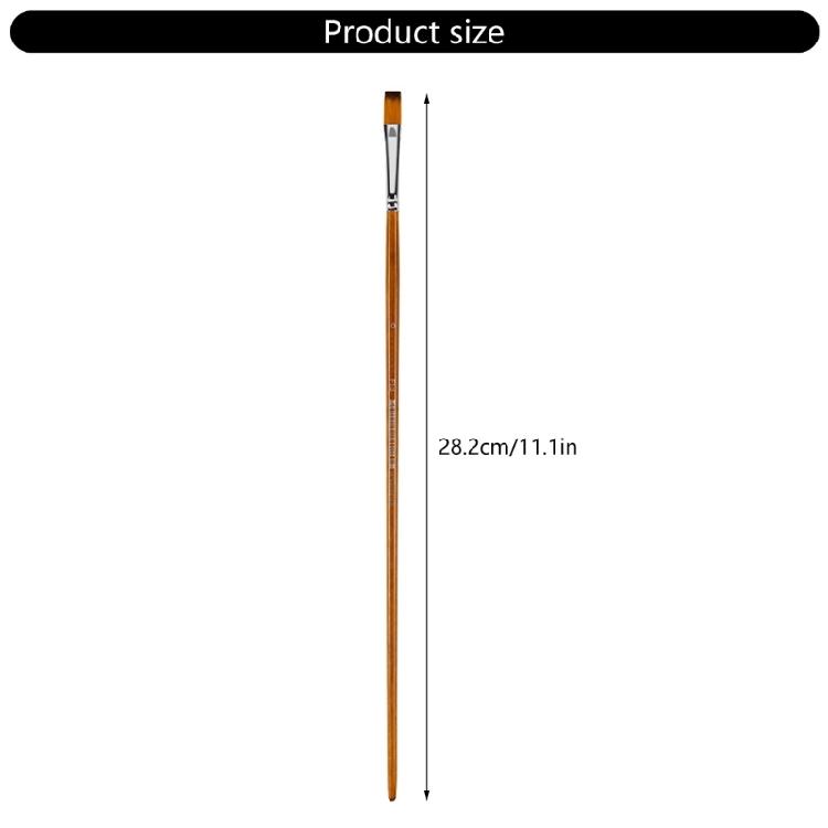 Long Handle Artist Paintbrush for Large Canvas Painting Wooden Grip Professional Nylon Bristles Multi Head Avaliable