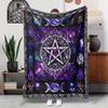 Tarot Pattern Flannel Blanket Suitable for Bedding, Office, Home, Camping, Warming, Sofa, Christmas Halloween, Gift for Friends