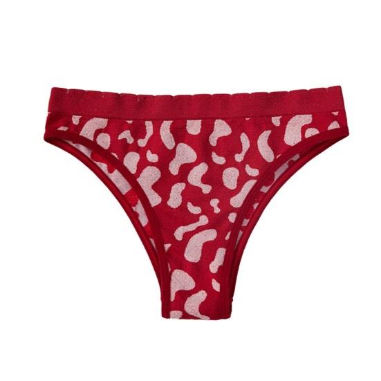 Seamless No Show Thong for Women Milk Cow Print Stretch Breathable Underwear Sexy Mid Rise T-Back Panties