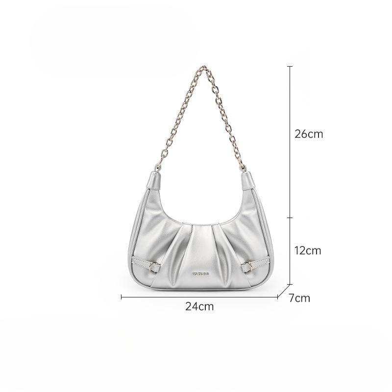 

Сумка-плиссе Cloud, женская сумка через плечо, серебристая сумка на одно плечо серебряный