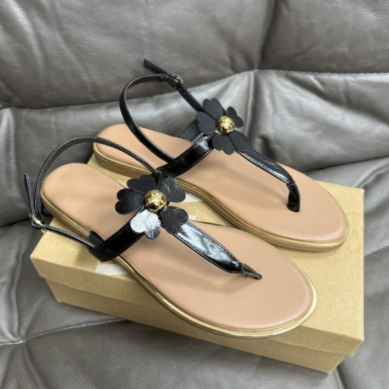 

Fashion Casual Vacation Women Flat Sandals Clip Toe Sweet Flower Daily Ladides Beach Shoes 2025 Summer New Comfortable Sandalias Mujer 41 чёрный