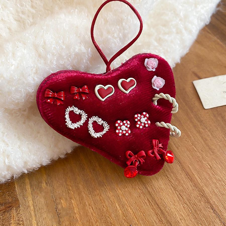 Silver Needle Ankara Red Love Stud Earrings Fashion Temperament New Earrings Light Luxury Premium Autumn and Winter