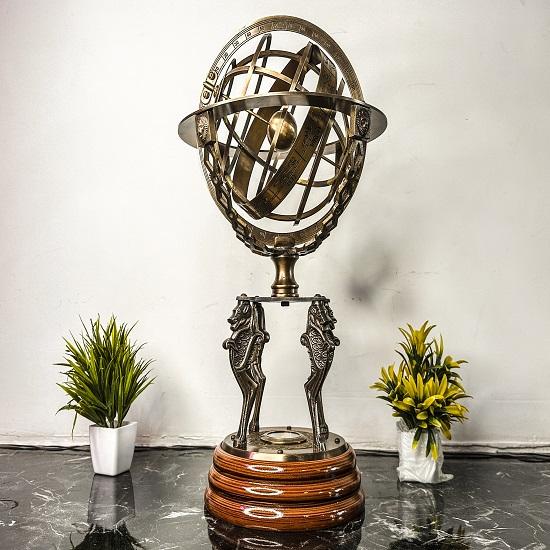 

Большая латунная армиллярная сфера 45,72 см с рабочим направлением компаса морской глобус