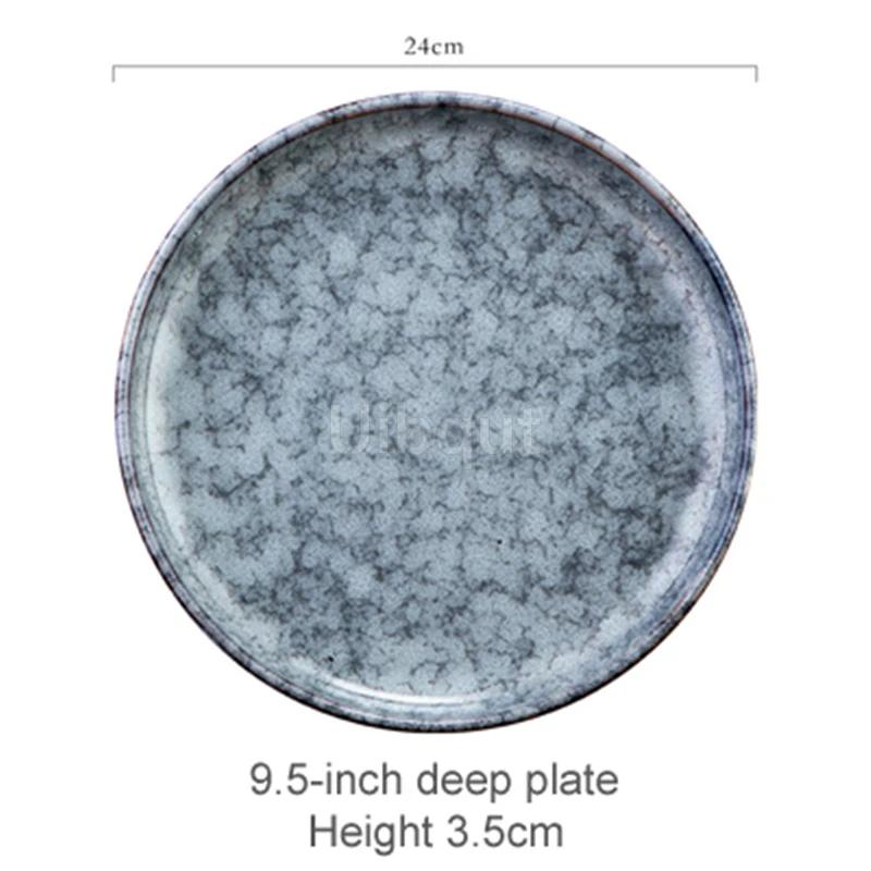 Creative and beautiful ceramic plates serving plate Retro tableware Western plate With steak for breakfast plates Japanese plate