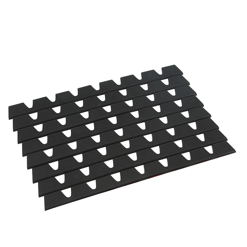 8pcs Front Bumper Scrape Guard Set Rubber Black Universal Bumper Anti Scratch Protector