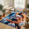 Personalized Crystal Velvet Carpet,Chainsaw Man Custom Printed Name, Plush Area Rug For Home Indoor Decor