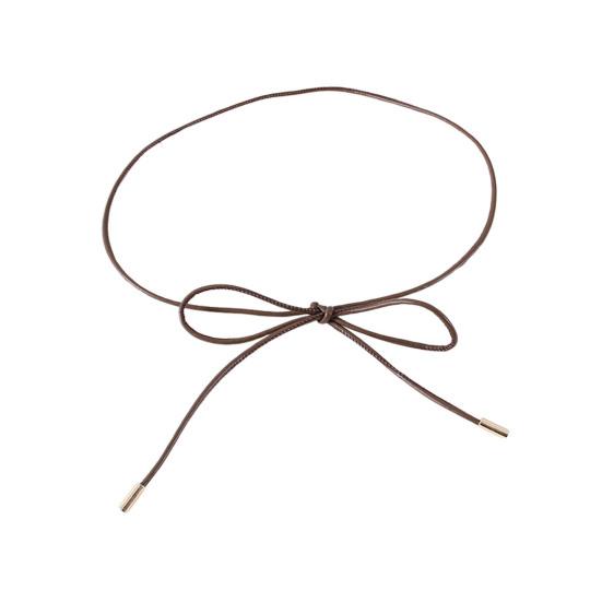 Blissbox Imitatieleer Riem Vetersluiting Decoratieve Tailleband Jurk Shirt Tops Riem Veelzijdig Modeaccessoire koffie