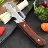 2Pcs Multifunctional Vegetable Ergonomic Peeler Peeler Stainless Wooden Handle Steel Blade Kitchen