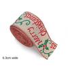 2m Christmas Ribbon DIY Lmitation Linen Fabric Swirl Ribbon Christmas Tree Ribbon Plaid Bow Snowflake Burlap Ribbon