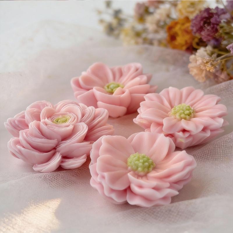 Flower Silicone Fondant Molds Multipurpose Silicone Mould Baking Tool for Making Candle Soap Chocolate Cake Decoration