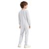 Unisex Kids Special Needs Clothing Round Neck Long Sleeve Back Invisible Zipper One Piece Cotton Jumpsuit