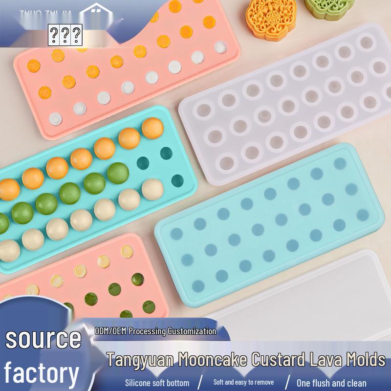 Moule Rond à Glaçons et à Gâteaux de Lune en Silicone de Qualité Alimentaire - Plateau DIY pour Savons et Grappes de Raisins