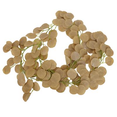 Feuilles Artificielles Tissu Simulé Verdure Exquise Guirlande d'Eucalyptus pour Maison Mariage Jaune