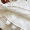 Summer Girls Embroidered Floral Vest And Plaid Ruffle Wide Leg Pants Two Piece Set