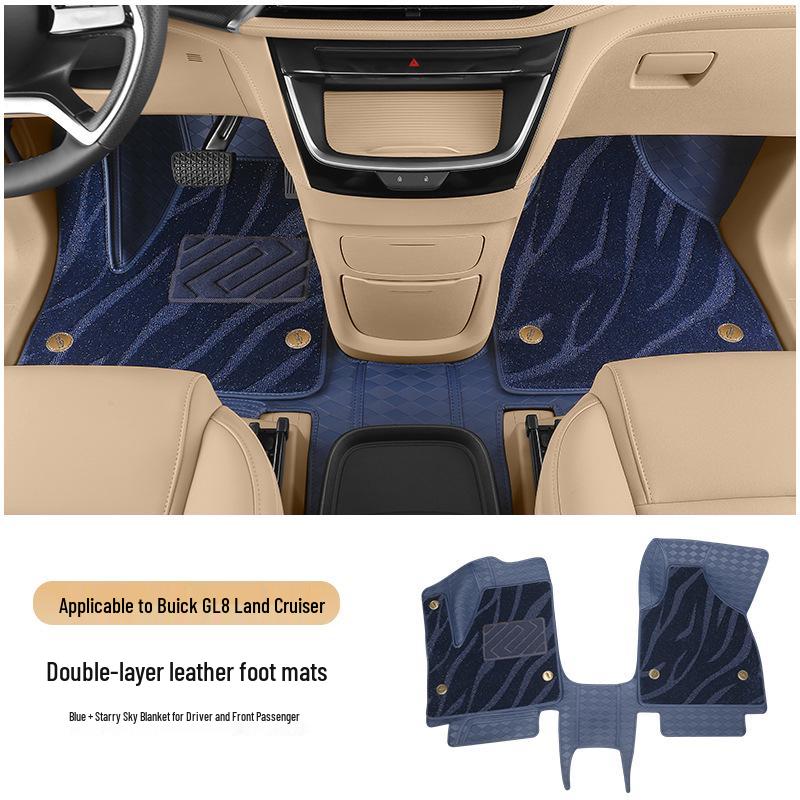 Custom Leather Floor Mats for 25 Buick GL8 Models - Full Coverage for Lu Shang New Energy Lu Zun PHEV/ES