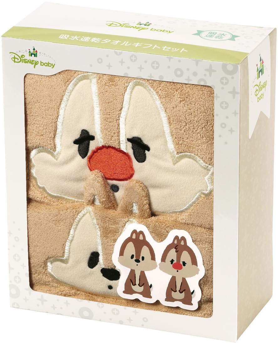 

Skater Gift Set Drying Bath Disney Chip Dale SET1074 2-Piece (Hair Towel, Towel, Absorbent, Quick-Drying) &