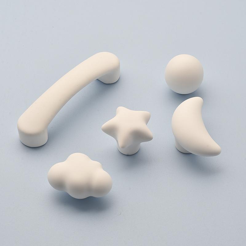 Maniglia per Armadio in Ceramica Carina a Forma di Stella Luna Nuvola Pomello Colorato per Cassetto per Armadio Mobile Decorazione