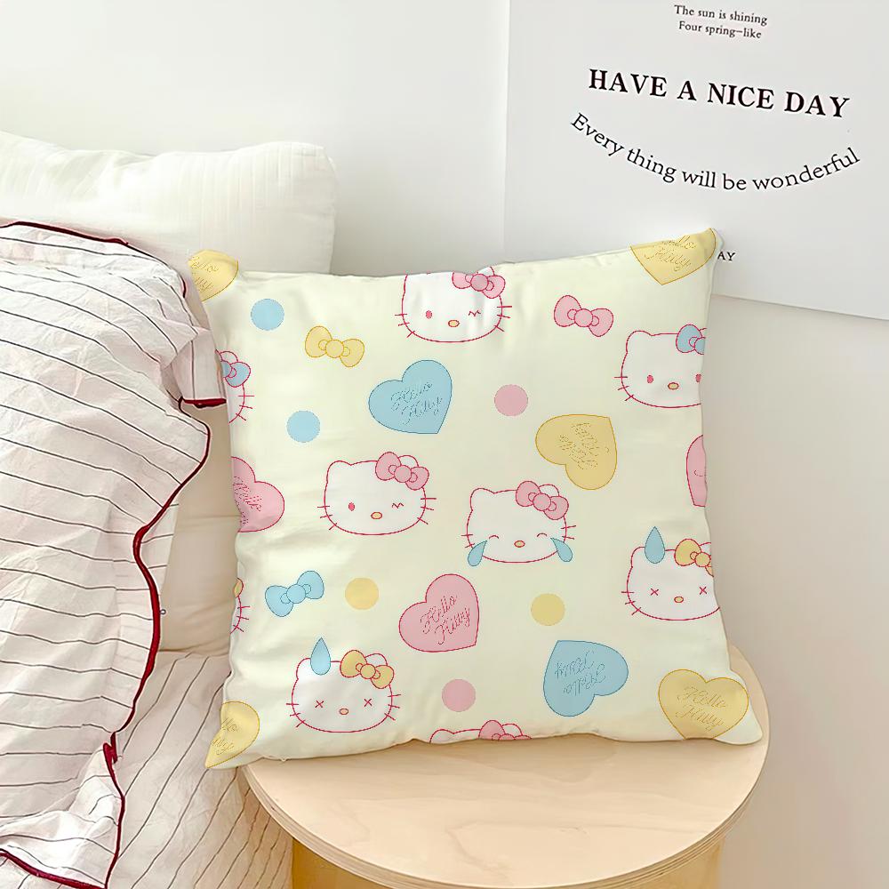 Hello Kitty Character Pillow Case Double Sided Print Ultra Soft Fabric Plush Cushion Dust Resistant Decor Gift Idea