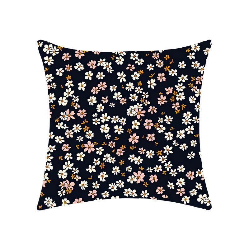 Natural Floral Print Throw Pillow Cover - Spring Design for Sofa, Bedroom, or Gift