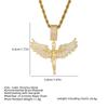 3D Engelsflügel Diamant Anhänger Unisex Pulloverkette