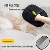 Pet Fur Static Removal Glove & Double-Sided De-shedding Brush for Cats