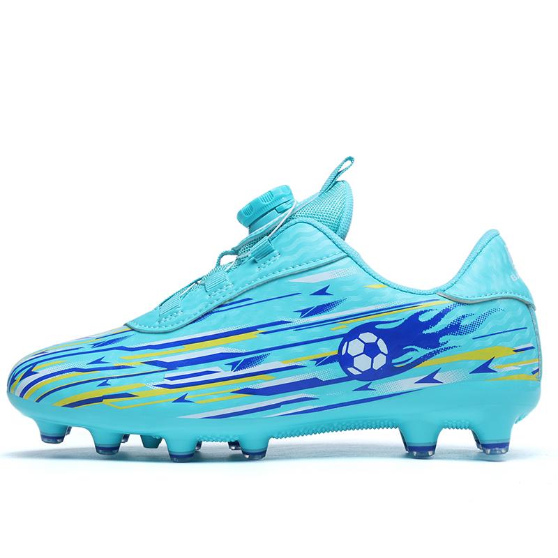 Fotbollsskor för barn med roterande spänne och dobbar Fotbollsskor för pojkar Barns fotbollsskor Konstgräs Fotbollsskor