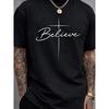 European Size Men's Pure Cotton Casual T-shirt In Plus Size,Sports Short Sleeved Round Neck Top, T-shirt with Humorous Patterns,Suitable for Christmas