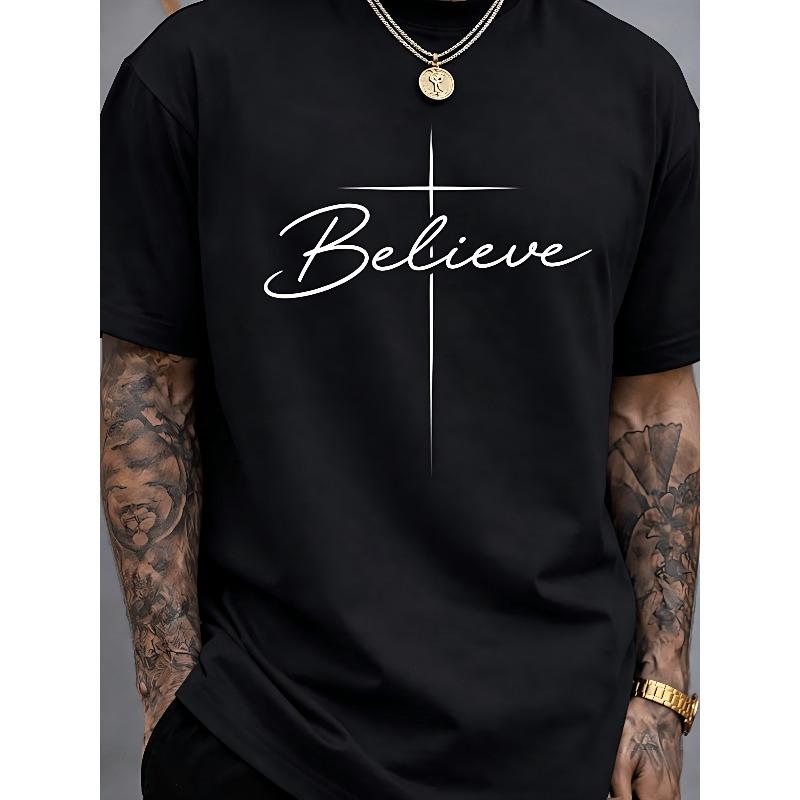 European Size Men's Pure Cotton Casual T-shirt In Plus Size,Sports Short Sleeved Round Neck Top, T-shirt with Humorous Patterns,Suitable for Christmas