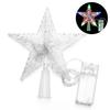 Ornaments Five-pointed Star Lamp Night Light Christmas Tree Top Ornaments LED Glowing Star