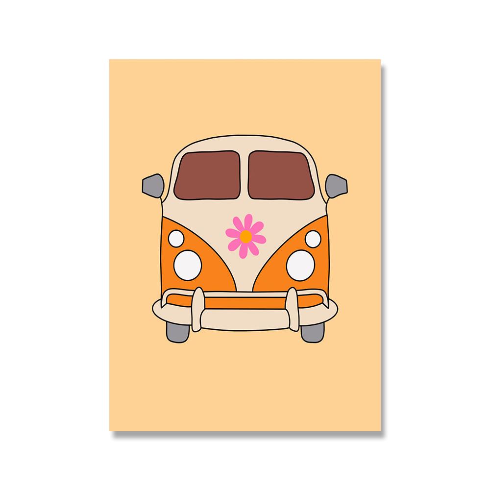 

70-е годы Ретро Радужный цветочный постер и принт «Горячая девушка с красными губами», холст, картина, феминистская настенная картина для гостиной, домашний декор 21x30cm No Framed