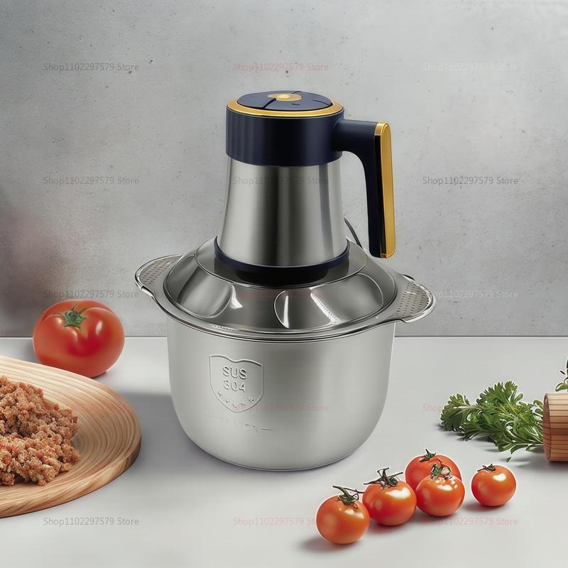 304 Stainless Steel Food Processor 5L Large Capacity Electric Meat Grinder Multifunctional Kitchen Chop Vegetables And Meat