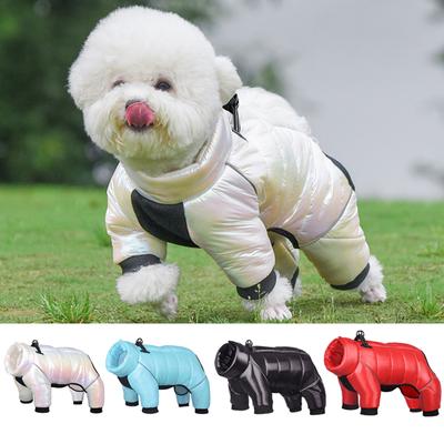 Warm Dog Clothes for Small Dogs Waterproof Build-in Collar Puppy Jumpsuit Reflective Pet Coat French Bulldog Puppy
