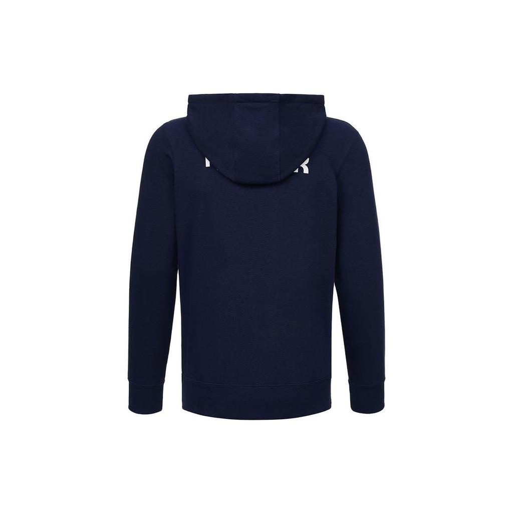 Reebok Logo Lässige Kapuzen-Sportjacke mit Reißverschluss Herrenjacken Marineblau GV5513