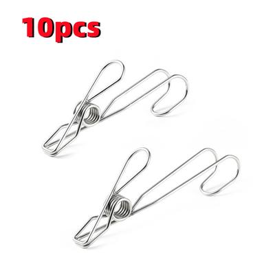 Multipurpose Stainless Steel Clothes Pegs Bathroom Towel Clip Laundry Clothes Socks Pegs Kitchen Organizer Hook Clothespin