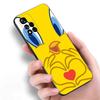 Yellow Cartoon Bird Black Silicone Phone Case For Xiaomi POCO X3 X4 NFC F4 GT F5 F6 M3 M4 M6 X5 X6 Pro 5G M5 C55 C65
