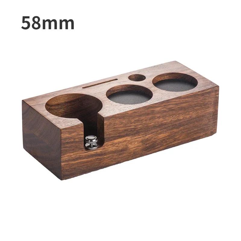 51/53/58mm Holz Kaffee-Tamper Station Halter Rutschfester Kaffee-Griffhalter Holzbasis Kaffee-Werkzeug Aufbewahrung Barista Zubehör