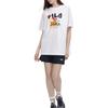 Fila American Vintage Illustration Print Crew Neck Casual Short Sleeve Drop Shoulder T-Shirt Women T-Shirt White F11W329107F-WT