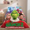 Christmas Gift Comedy Movie How the Grinch Stole Christmas Blanket Home Warming, Four Season Bed Decoration Sofa Cover Flannel Throwing Blanket K11