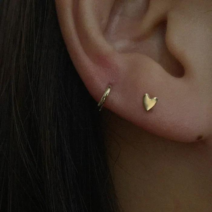 14k merci love piercing