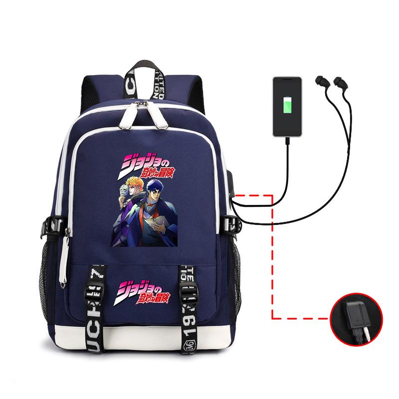 

Backpack, Two-Dimensional Pattern With Usb Computer Bag, Student Schoolbag Direct Supply 31*15*45cm