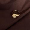 Chic Open Adjustable Ring For Women Featuring Natural Stone Unique Vintage Design Fashion Accessory