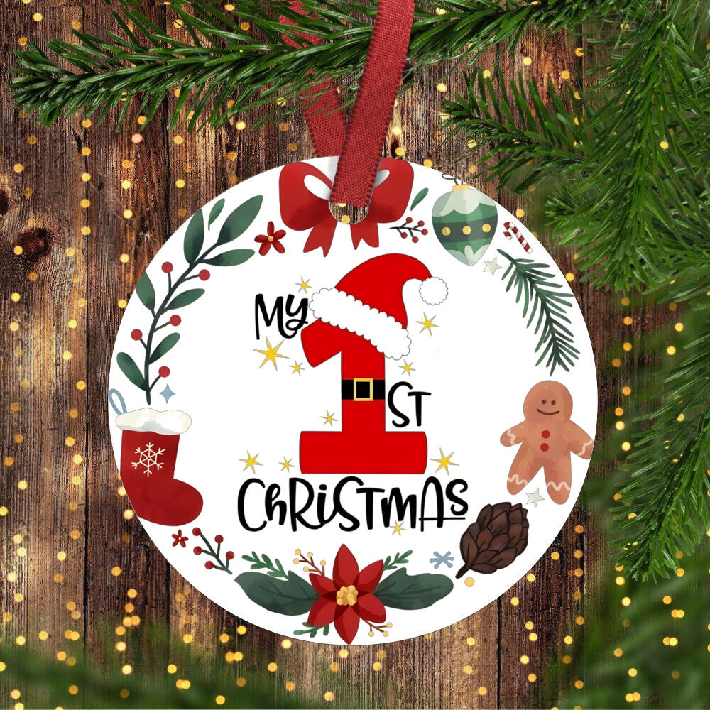 

Моя первая рождественская семейная рождественская круглая игрушка, сделанная своими руками, зимний олень, елка, вешалка для двери, подвесное украшение