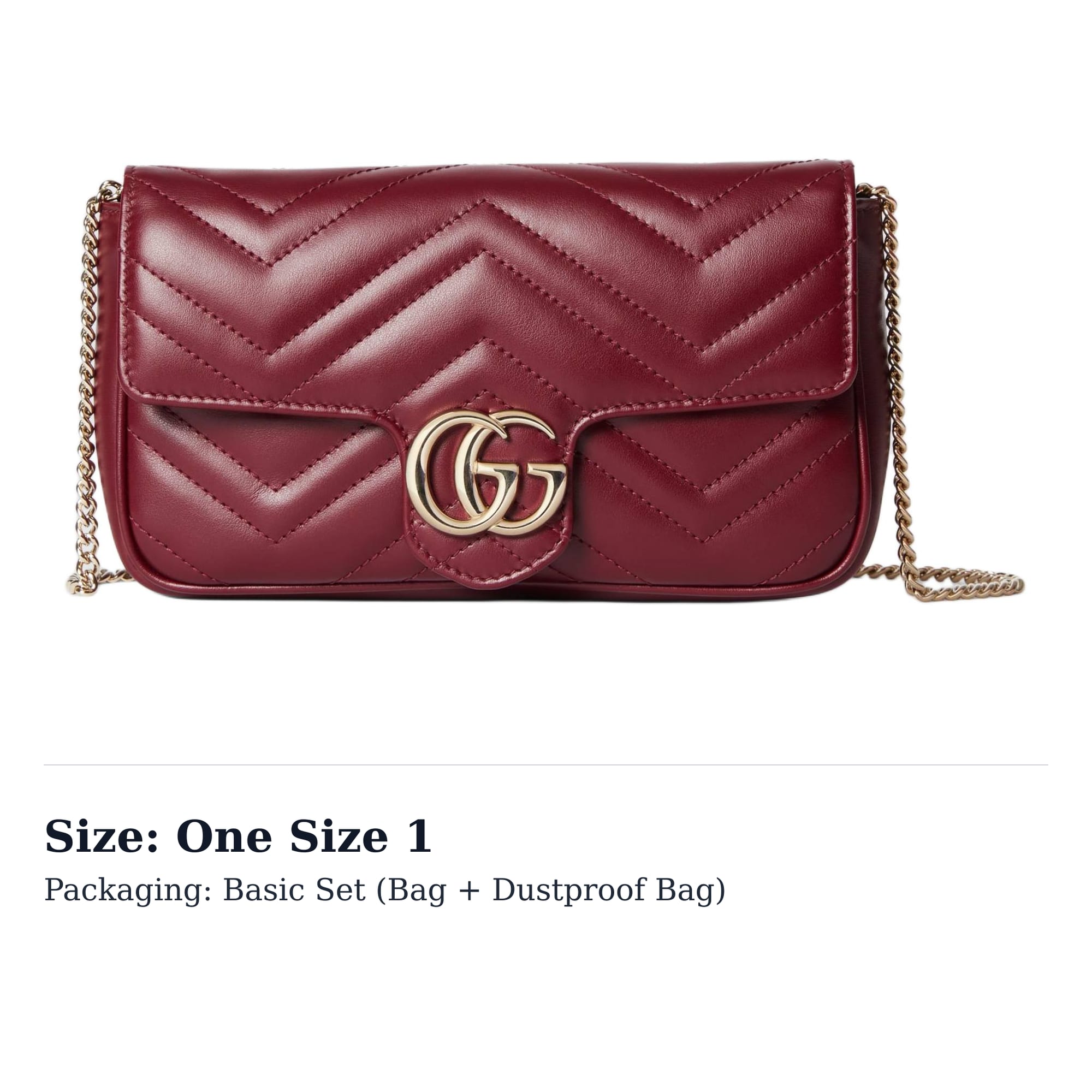 GUCCI GG Marmont Herringbone Leather Shoulder