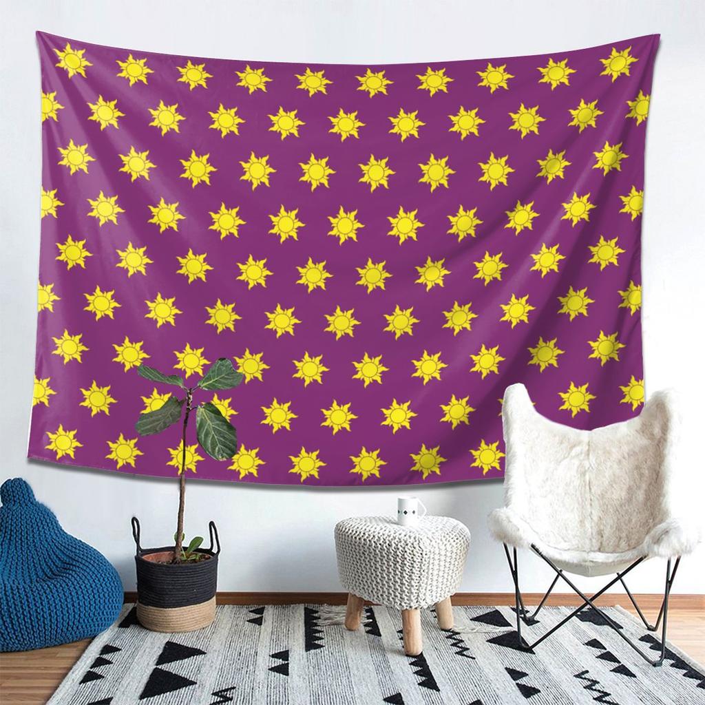 Rapunzel Sun Tapestry Decoration Art Aesthetic Tapestries for Living Room Bedroom Home Wall Cloth Wall Hanging