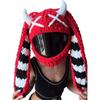Rabbit Ear Cute Full Face Motorcycle Helmet Cover Cartoon Plush Fluffy Funny Protection Decoration Cap for Fun Ride and Gift
