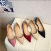 Patent leather pointed tip shallow mouth side empty single shoes new summer beautiful not tired feet Mary Jane shoes