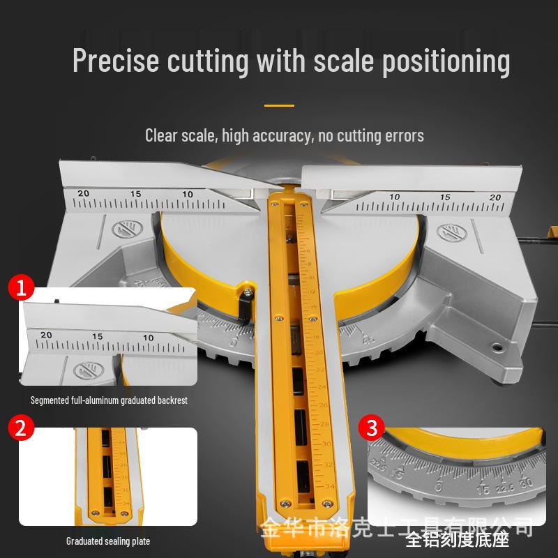 LUXTER Rocker 10" Sliding Compound Miter Saw, 255mm Aluminum Body, 45° Woodworking Aluminum Cutting Machine